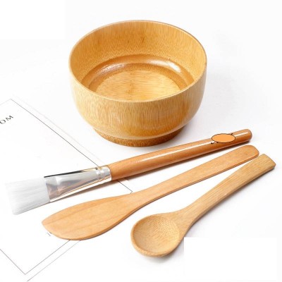 DIY Facemask Mixing Tool Sets Face Mask Mixing Bowl Set Mask Mixing Set Bamboo Mask Bowl Spatula Brush Spoon