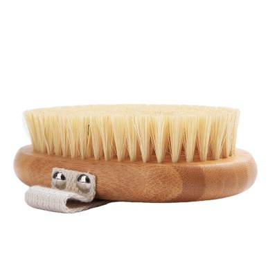 wooden handle body brush sisal hair dry brushing body brush